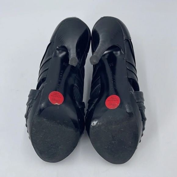 Zara Woman Cruise Collection Black Peep Toe Heels - Picture 3 of 9